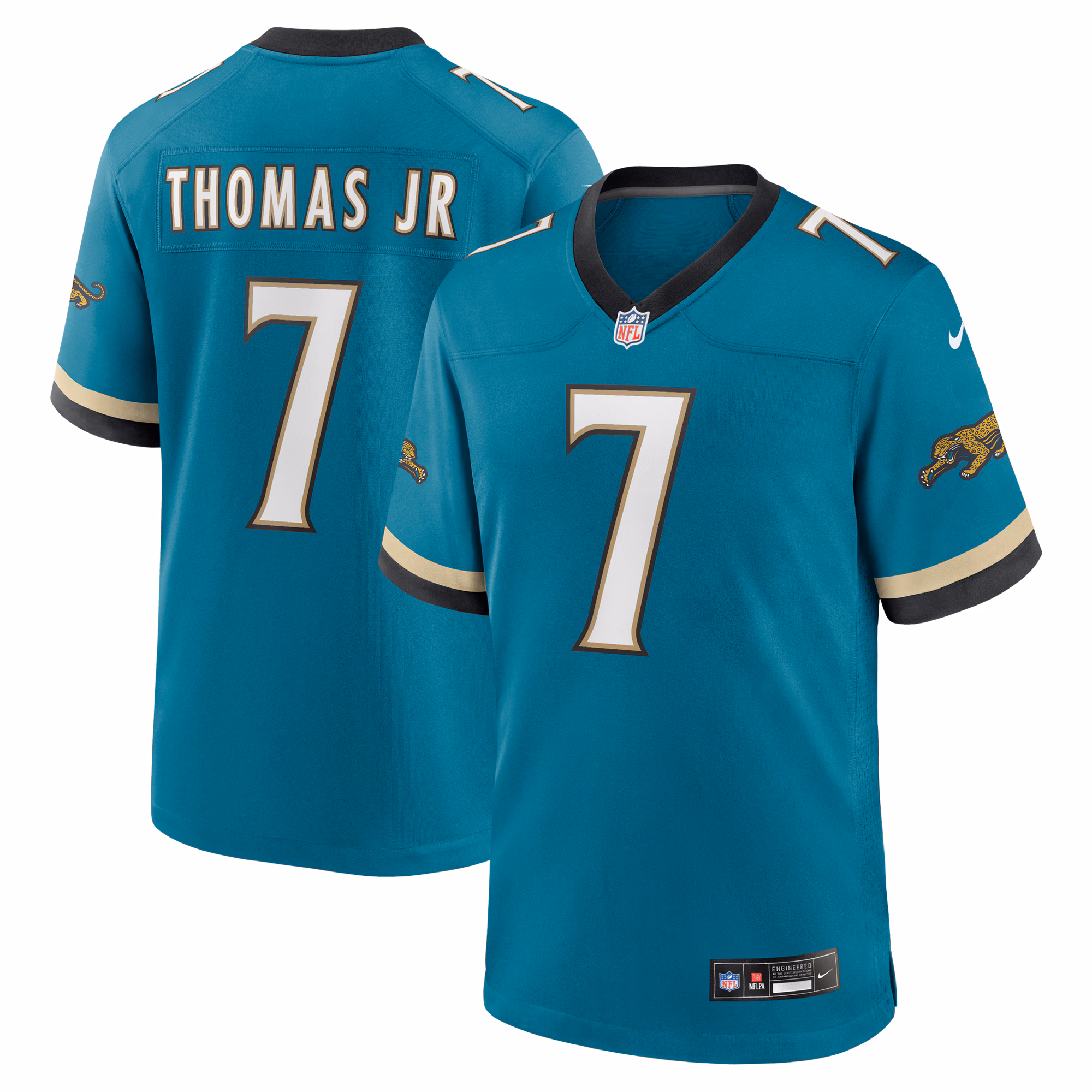 Brian Thomas Jr. #7 Jacksonville Jaguars Alternate Game Jersey - Teal