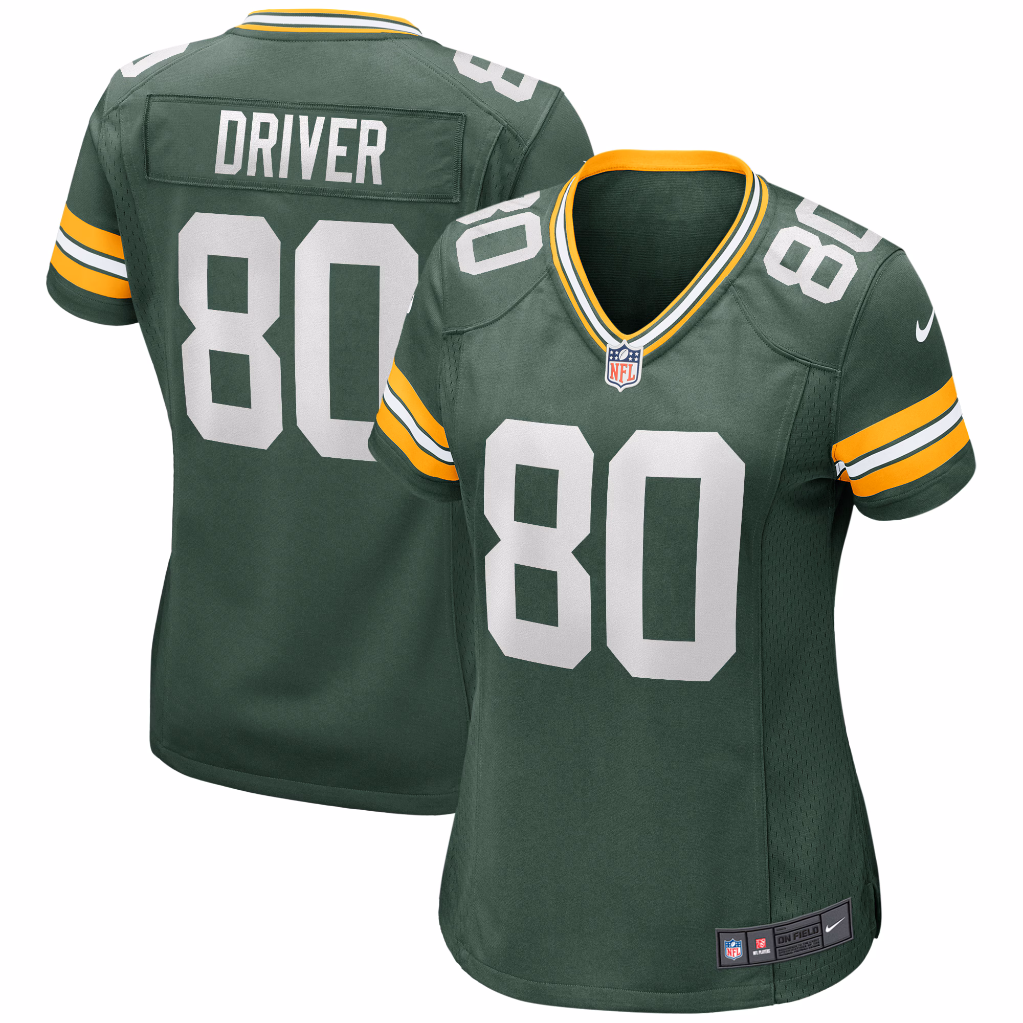 Donald Driver Green Bay Packers Women's Game Retired Player Jersey - Green
