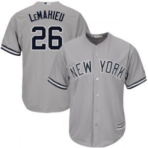 Men's New York Yankees #26 DJ LeMahieu Gray Cool Base Road by Majestic Jersey