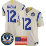 Puka Nacua #12 Los Angeles Rams 2025 United States 250th Anniversary Patch Vapor Limited Jersey - All Stitched