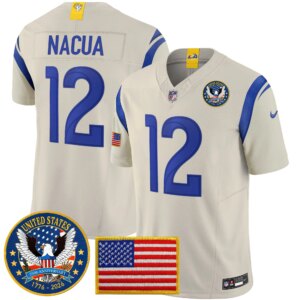 Puka Nacua #12 Los Angeles Rams 2025 United States 250th Anniversary Patch Vapor Limited Jersey - All Stitched