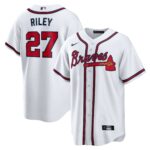 Atlanta Braves Austin Riley #27 White Home Replica Player Jersey