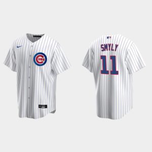 Men's Chicago Cubs #11 Drew Smyly White Home Jersey