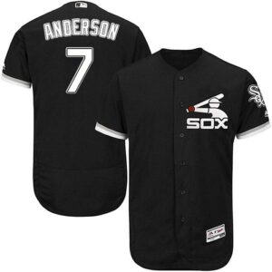 Chicago White Sox #7 Tim Anderson Black Flexbase Collection Stitched Jersey