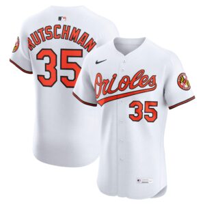 Baltimore Orioles Adley Rutschman #35 White Home Elite Jersey