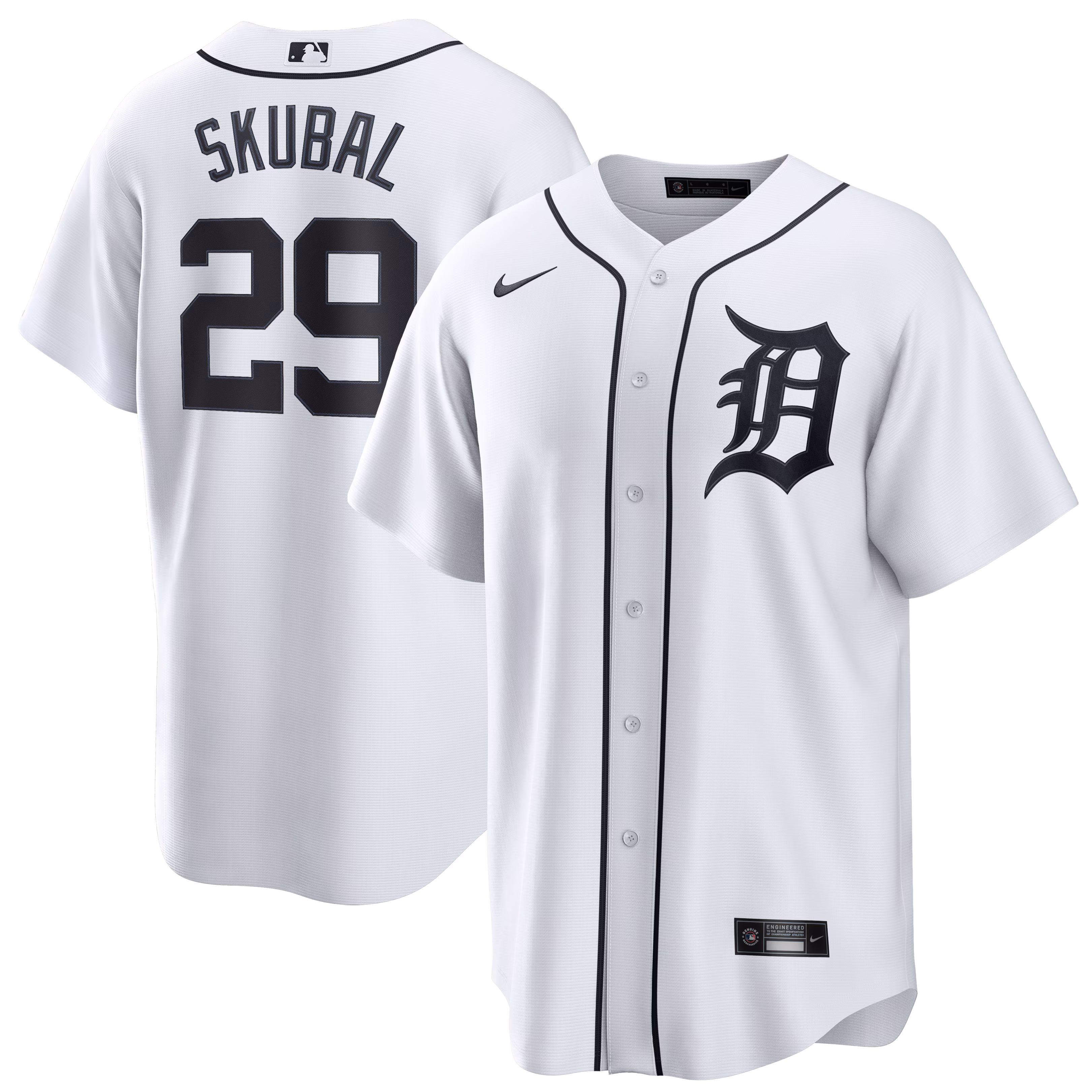 Tarik Skubal #29 Detroit Tigers Home Replica Jersey - White