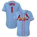 St. Louis Cardinals #1 Ozzie Smith Light Blue Flexbase Collection Stitched Jersey