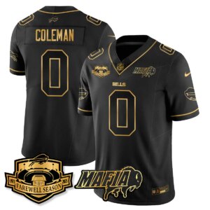 Keon Coleman #0 Buffalo Bills BUF 2025 Bills Mafia Patch Gold Vapor Limited Jersey - All Stitched