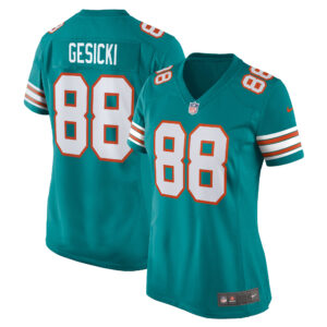 Mike Gesicki Miami Dolphins  Women's Alternate Game Jersey - Aqua