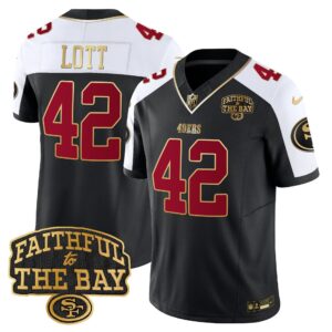 Ronnie Lott # 42 San Francisco 49ers Faithful To The Bay Patch Vapor Limited Jersey V8 - All Stitched