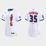 Men's San Francisco Giants #35 Brandon Crawford White 2021 All-Star Game Jersey
