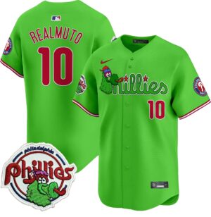 J.T.Realmuto #10 Philadelphia Phillies Phanatic Patch Vapor Premier Limited Jersey V3 - All Stitched