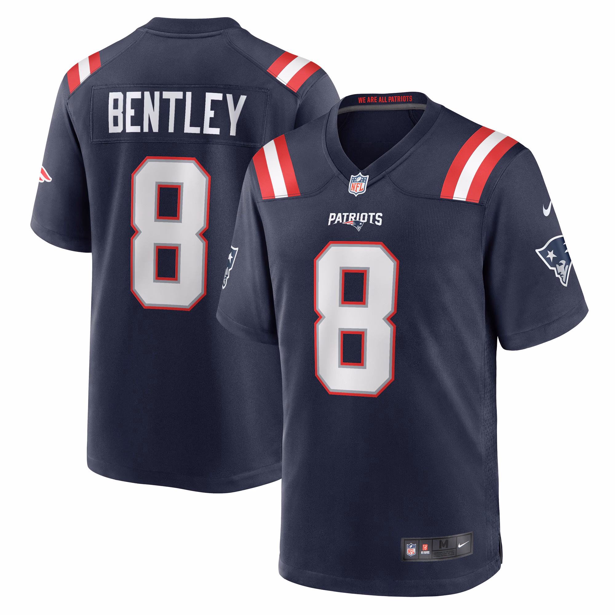 Ja'Whaun Bentley New England Patriots Game Player Jersey - Navy