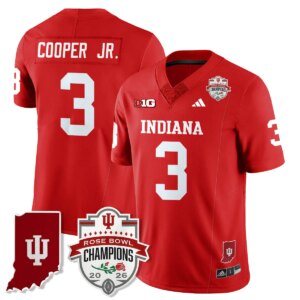 Omar Cooper Jr. #3 Ndiana Hoosiers Indiana H Vapor Limited Football Jersey - Rose Bowl Champions - All Stitched