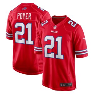 Poyer Buffalo Bills  Alternate Game Jersey - Red