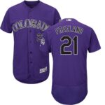 Colorado Rockies #21 Kyle Freeland Purple Flexbase Collection Stitched Jersey