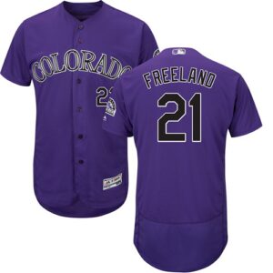 Colorado Rockies #21 Kyle Freeland Purple Flexbase Collection Stitched Jersey