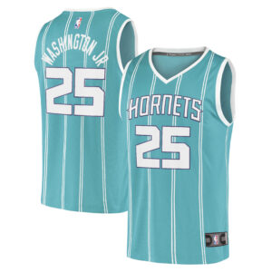 PJ Washington Jr. Charlotte Hornets  2020/21 Fast Break Replica Jersey - Icon Edition - Teal