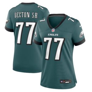 Mekhi Becton Sr. Philadelphia Eagles Women's Game Jersey - Midnight Green