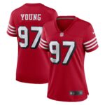 Bryant Young San Francisco 49ers  Women's Alternate Game Jersey - Scarlet