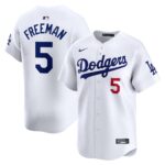 Men's Los Angeles Dodgers Freddie Freeman  White Home Limited Player Jersey