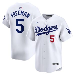 Men's Los Angeles Dodgers Freddie Freeman  White Home Limited Player Jersey
