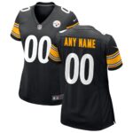Pittsburgh Steelers  Women's Custom Game Jersey - Black