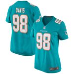 Raekwon Davis Miami Dolphins  Women's Game Jersey - Aqua