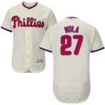 Philadelphia Phillies #27 Aaron Nola Cream Flexbase Collection Stitched Jersey