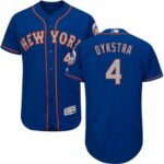 New York Mets #4 Lenny Dykstra BlueGrey NO Flexbase Collection Stitched Jersey