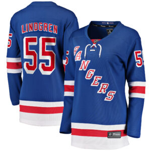 Ryan Lindgren New York Rangers Women's 2017/18 Home Breakaway Jersey - Blue