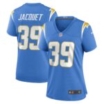 Michael Jacquet Los Angeles Chargers  Women's Game Player Jersey - Powder Blue