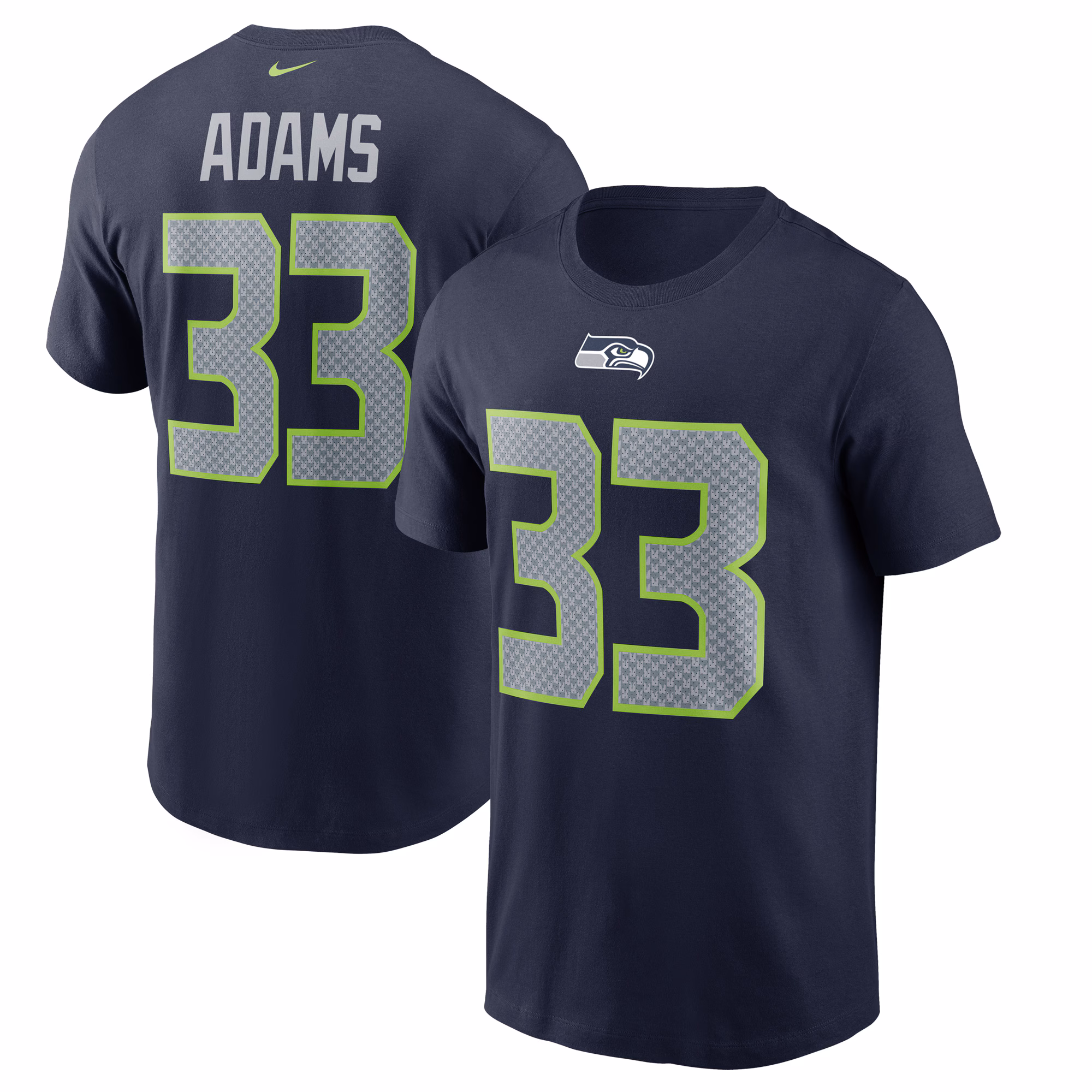 Men's Jamal Adams Navy Seattle Seahawks Name & Number T-Shirt