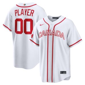Pick-A-Player #00 Canada Baseball 2026 World Baseball Classic Home Stadium Jersey - White
