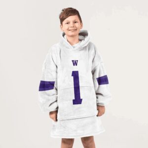 Kid 1 Washington Football Unisex Blanket Hoodie