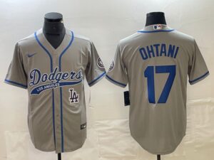 Men's Los Angeles Dodgers #17  Grey Shohei Ohtani Ohtani Jersey