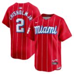 Men's Miami Marlins Jazz Chisholm Jr.  Red City Connect Limited Player Jersey