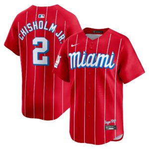 Men's Miami Marlins Jazz Chisholm Jr.  Red City Connect Limited Player Jersey