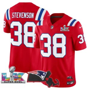 Rhamondre Stevenson #38 New England Patriots Super Bowl LX Patch Vapor Limited Game Jersey - All Stitched