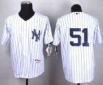 New York Yankees #51 Bernie Williams White Cool Base Stitched Jersey