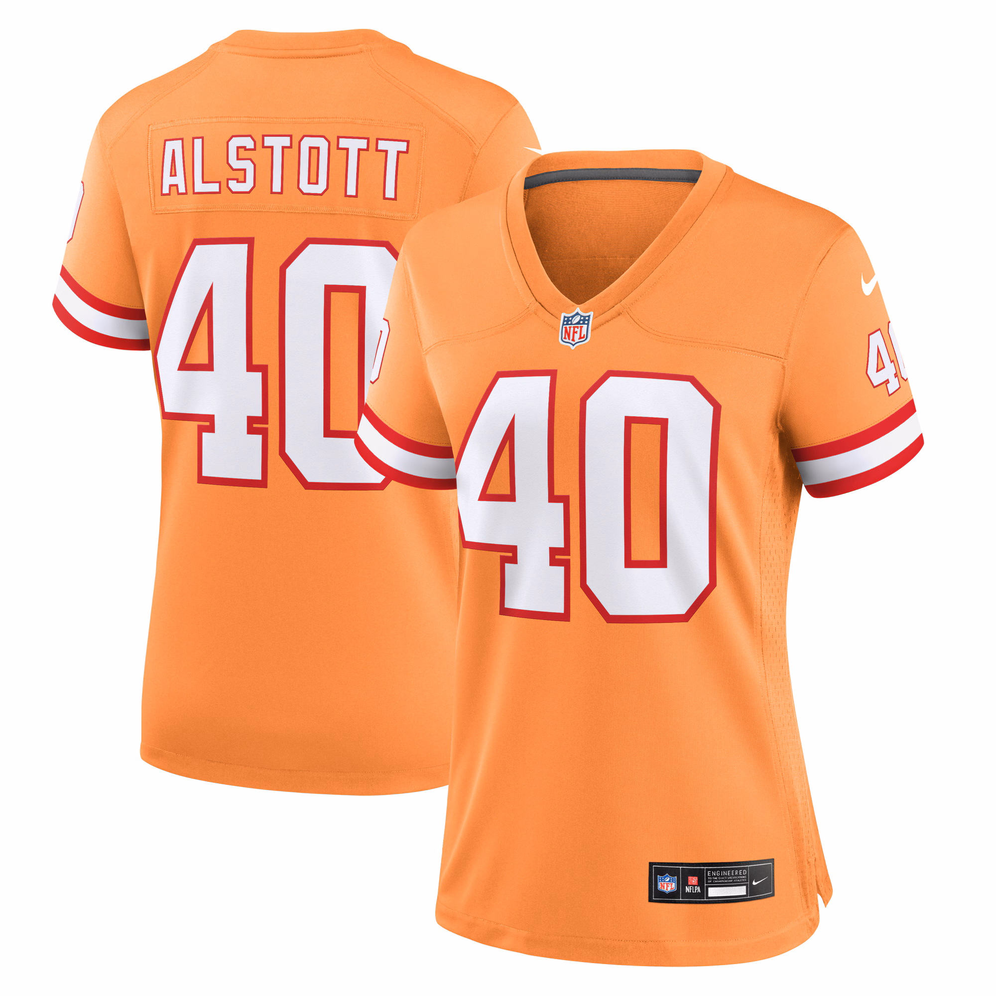 Mike Alstott Tampa Bay Buccaneers Women's Throwback Game Jersey - Orange