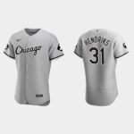 Men's # 31 Liam Hendriks Chicago White Sox MR Patch Gray Flex Base Jersey