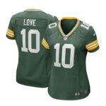 Green Bay Packers #10 Jordan Love Womens Home Game Jersey-Fir Green