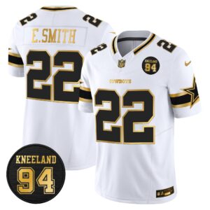 Dallas Cowboys 94 Marshawn Kneeland Memorial Patch Gold Vapor Limited Jersey - All Stitched
