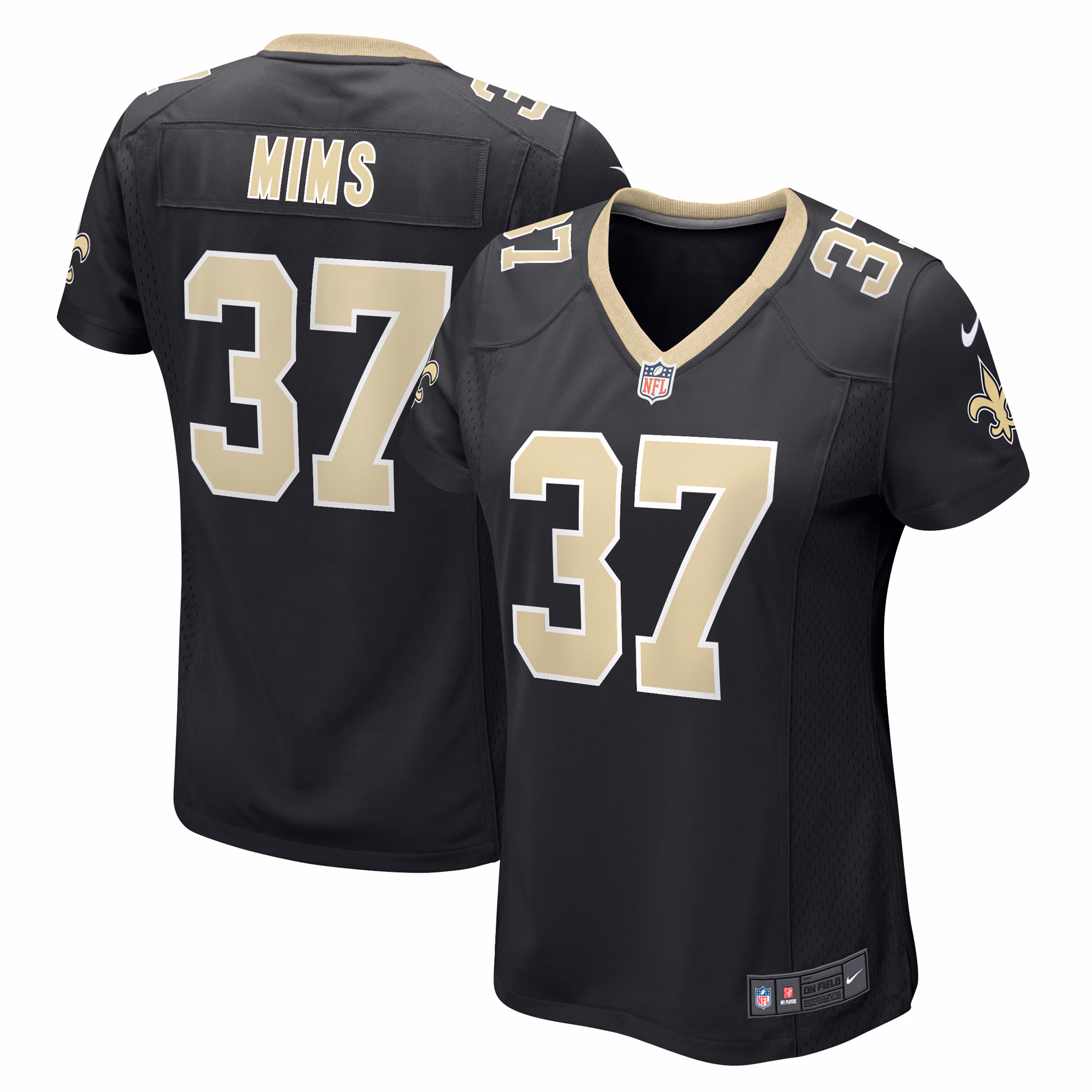 Mims New Orleans Saints Women's Team Game Jersey -  Black