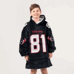 Kid J.H 81 Houston Football Unisex Blanket Hoodie