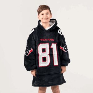 Kid J.H 81 Houston Football Unisex Blanket Hoodie