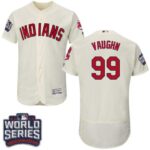 Cleveland Indians #99 Ricky Vaughn Cream Flexbase Collection 2016 World Series Bound Stitched Jersey