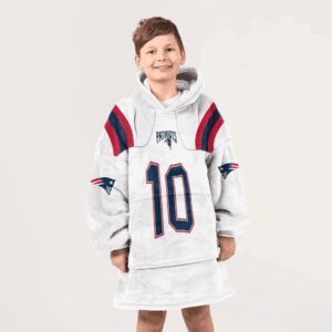 Kid 10 New England Football Unisex Blanket Hoodie