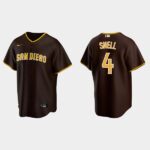 Men's San Diego Padres #4 Blake Snell Road Brown Jersey